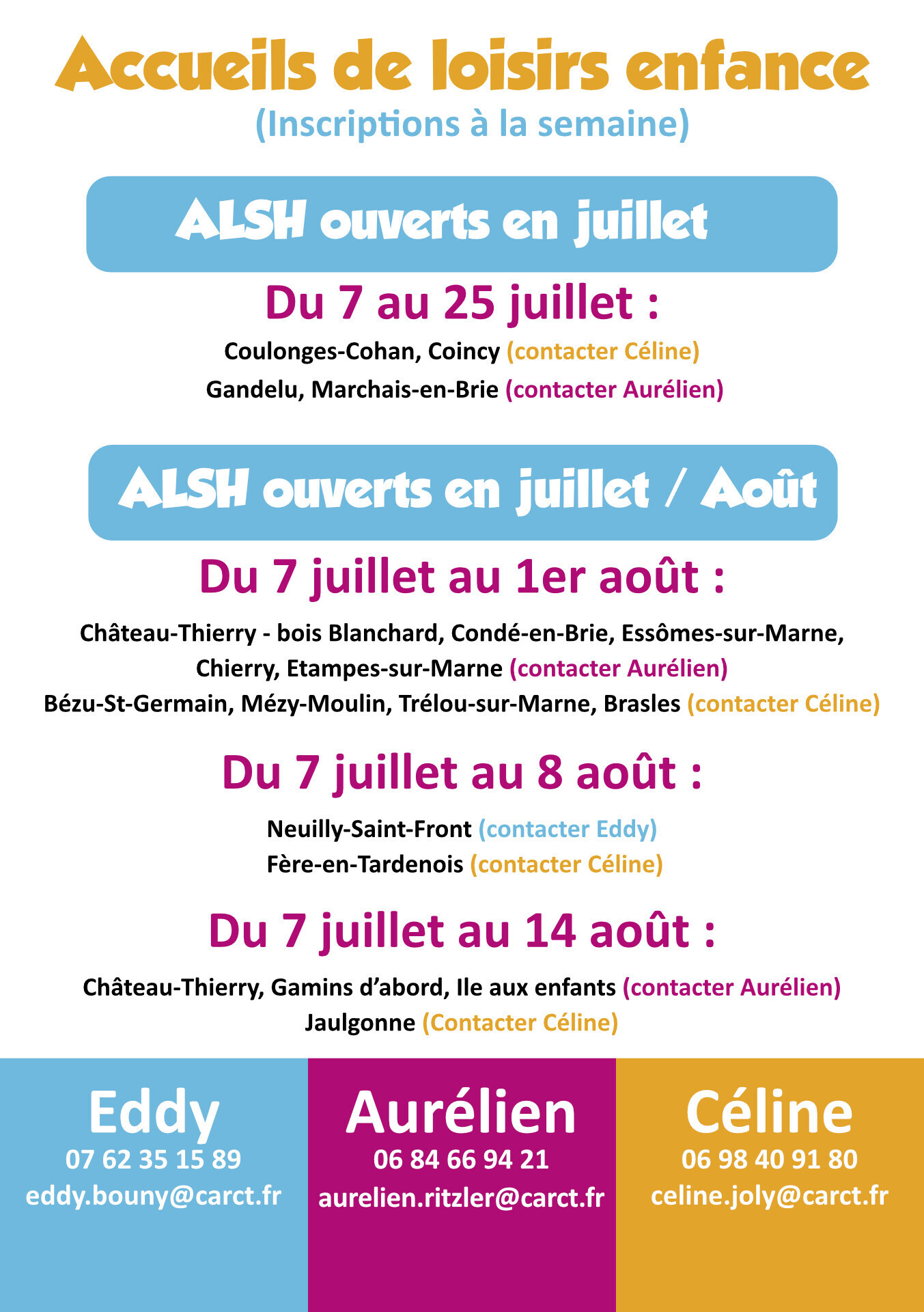 Accueils de Loisirs enfance